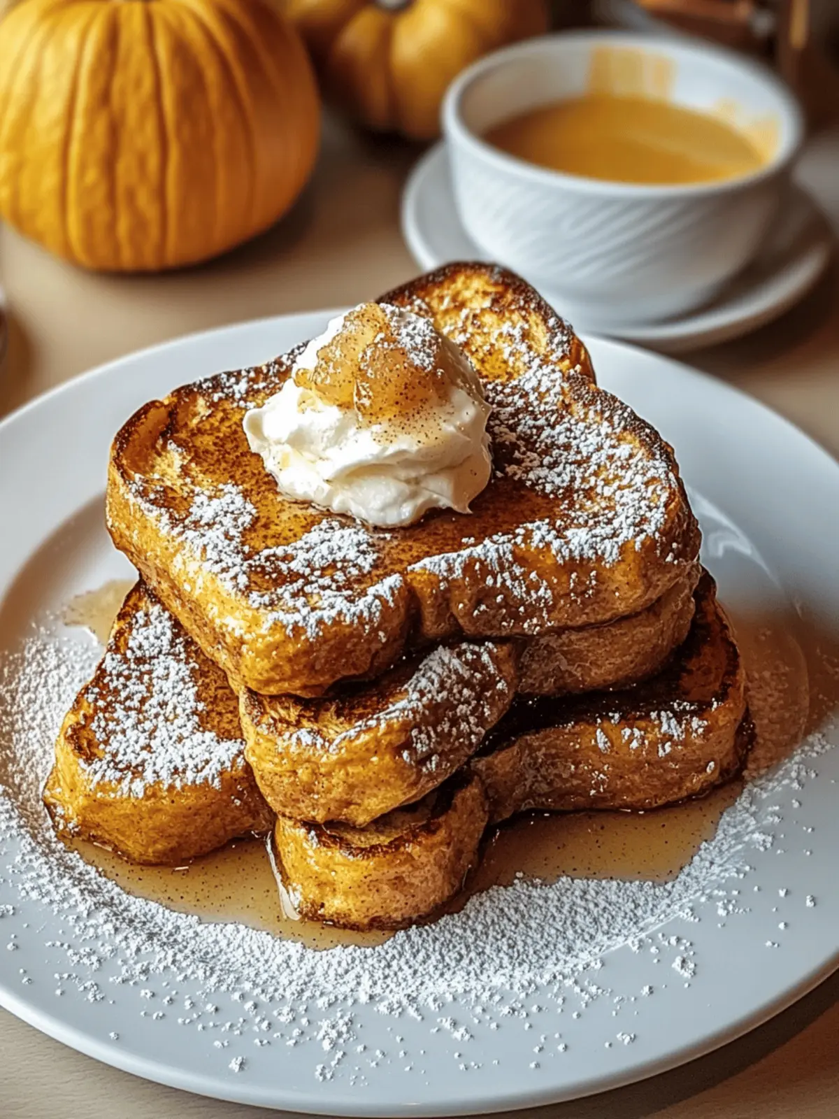 Pumpkin French Toast with Brown Sugar and Cinnamon Butter