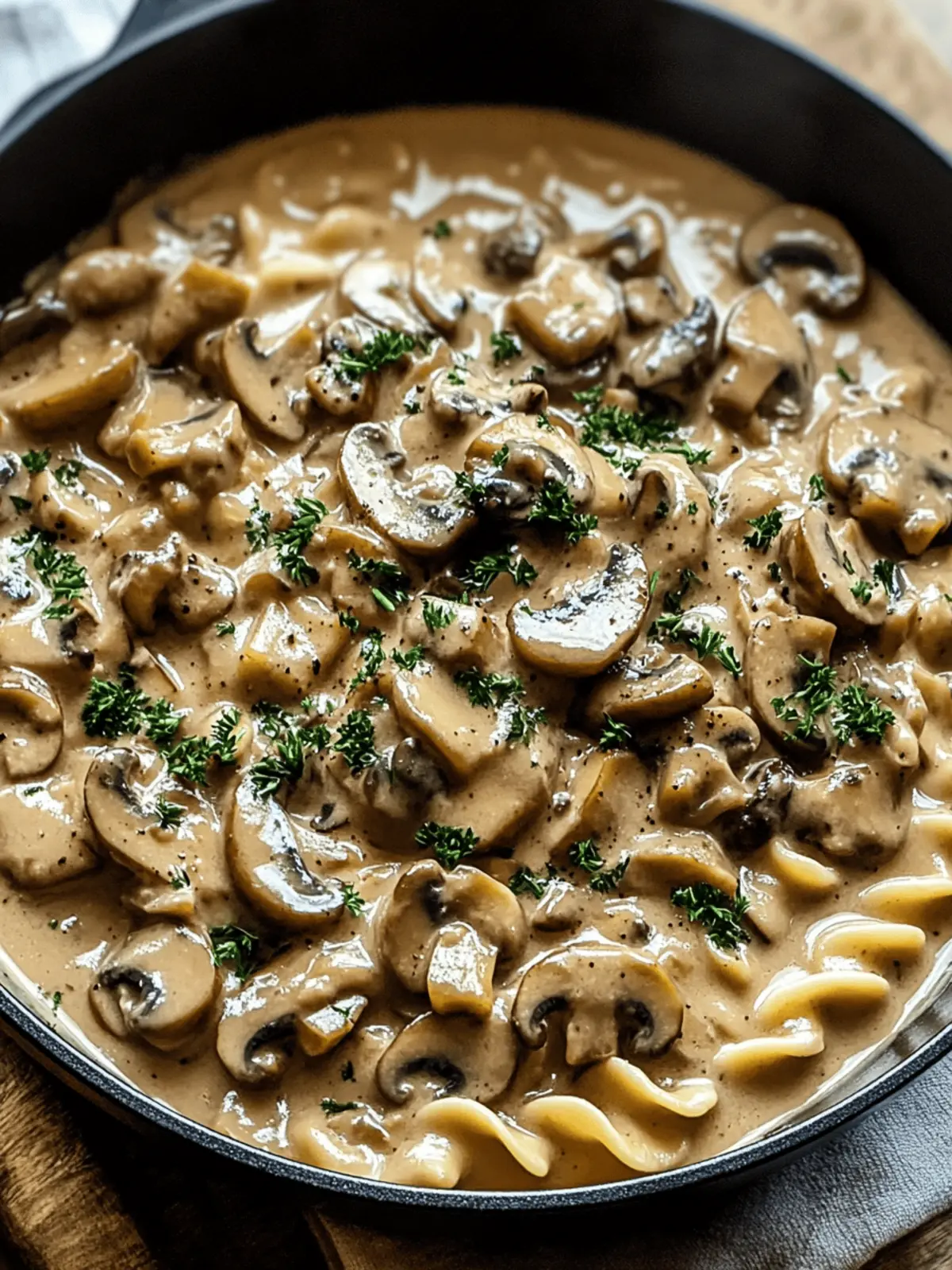 Morel Mushroom Stroganoff