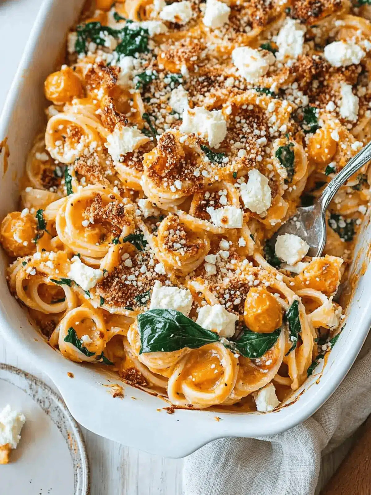 Pumpkin Feta Pasta