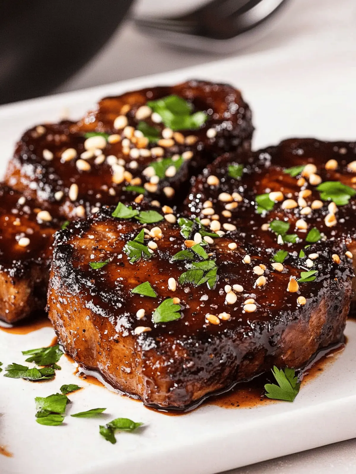 Slow Cooker Honey Sriracha Pork Chops