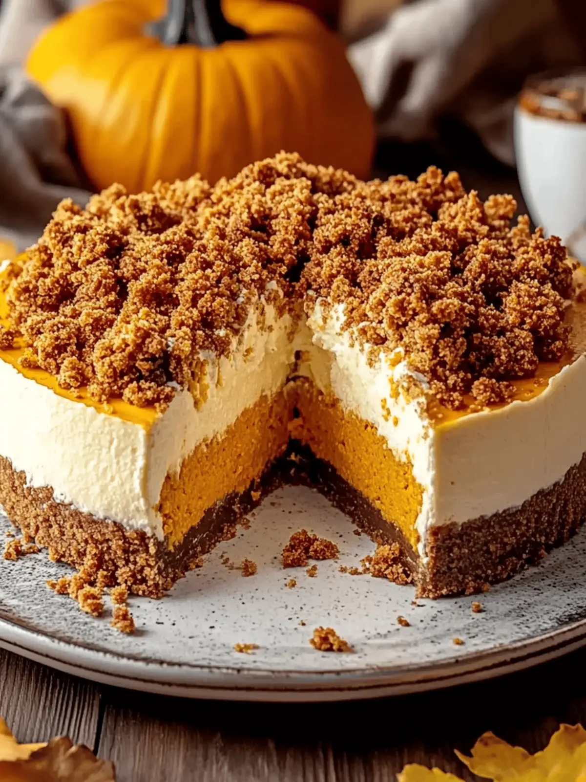Pumpkin Streusel Cheesecake