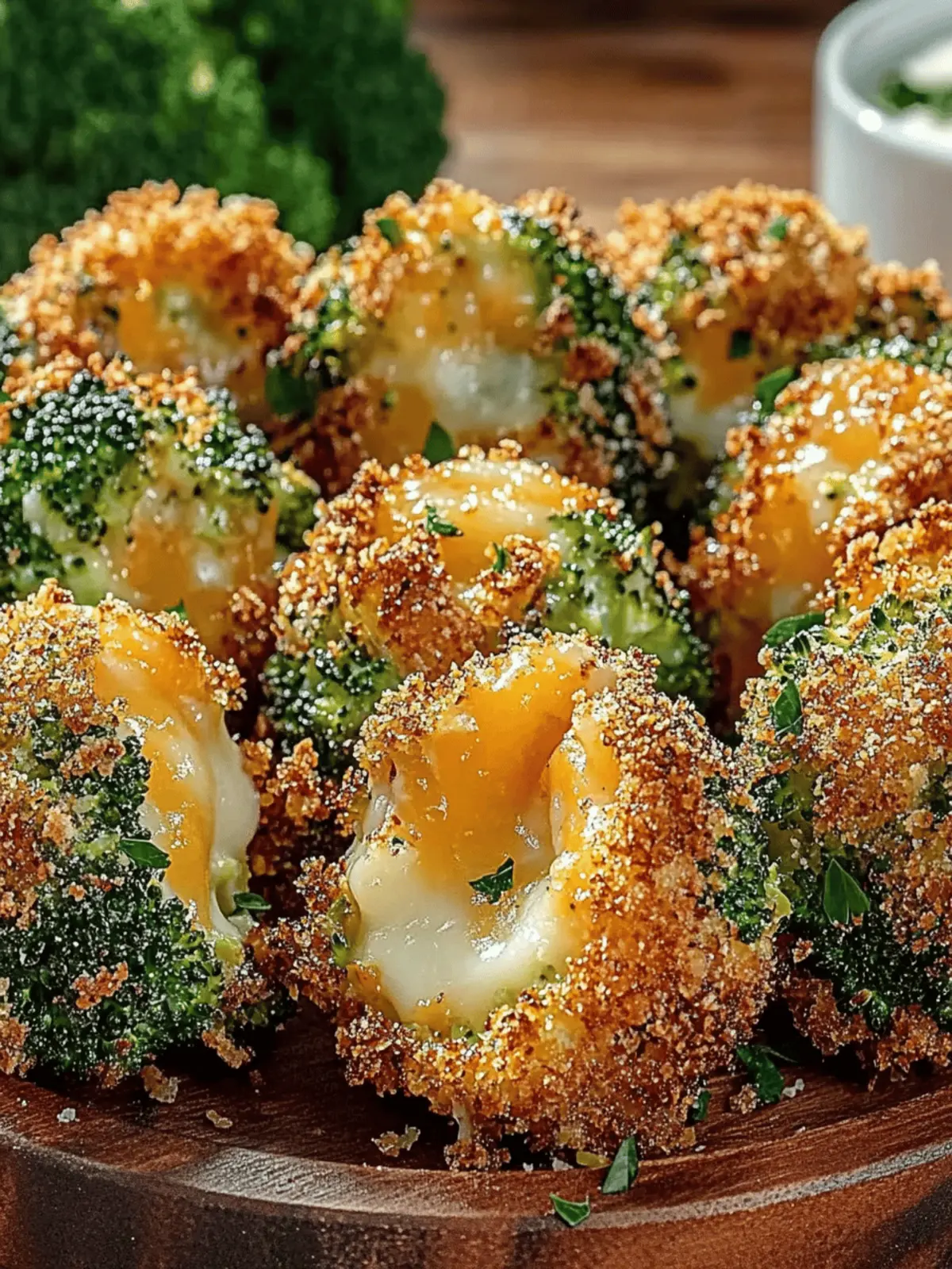 Crispy Air Fryer Broccoli Cheddar Poppers