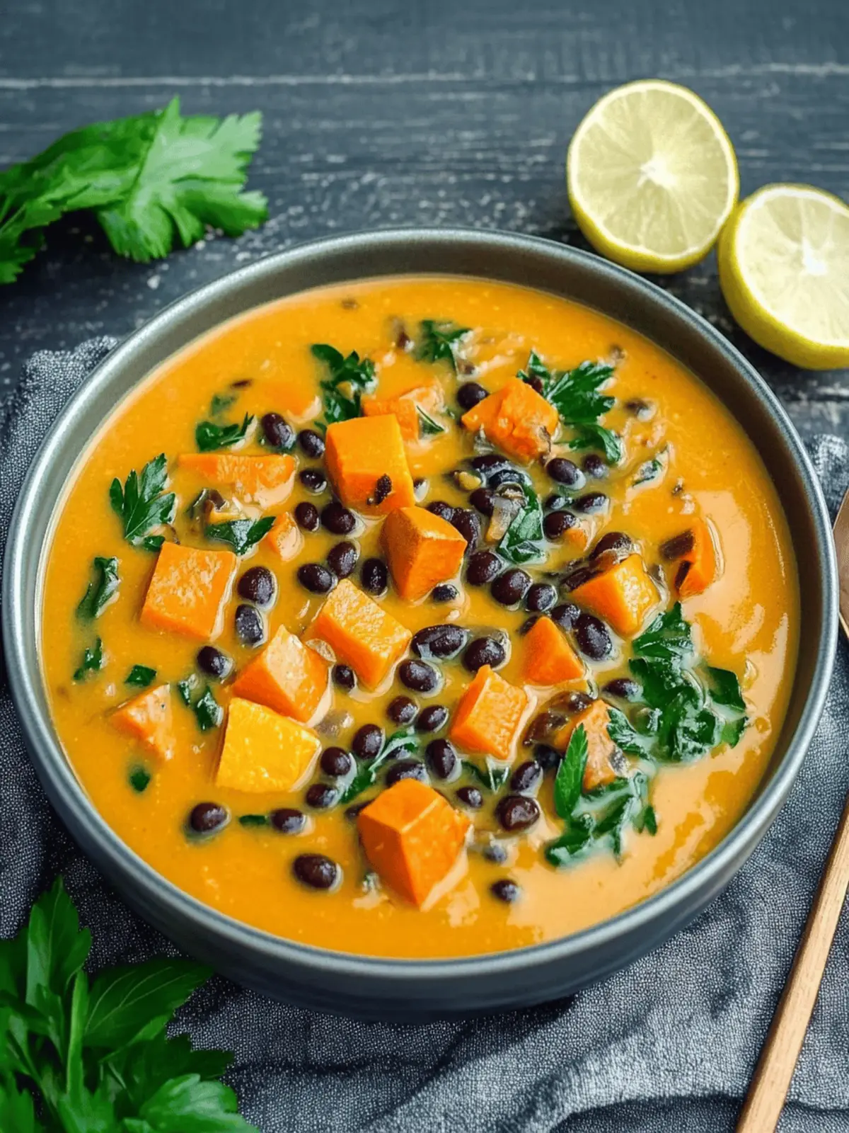 Black Bean and Sweet Potato Soup