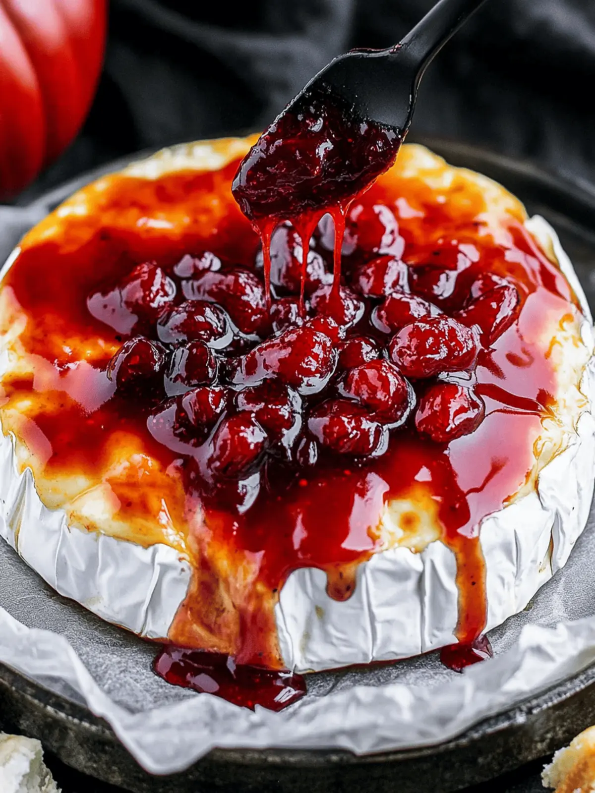 Halloween Bloody Baked Brie
