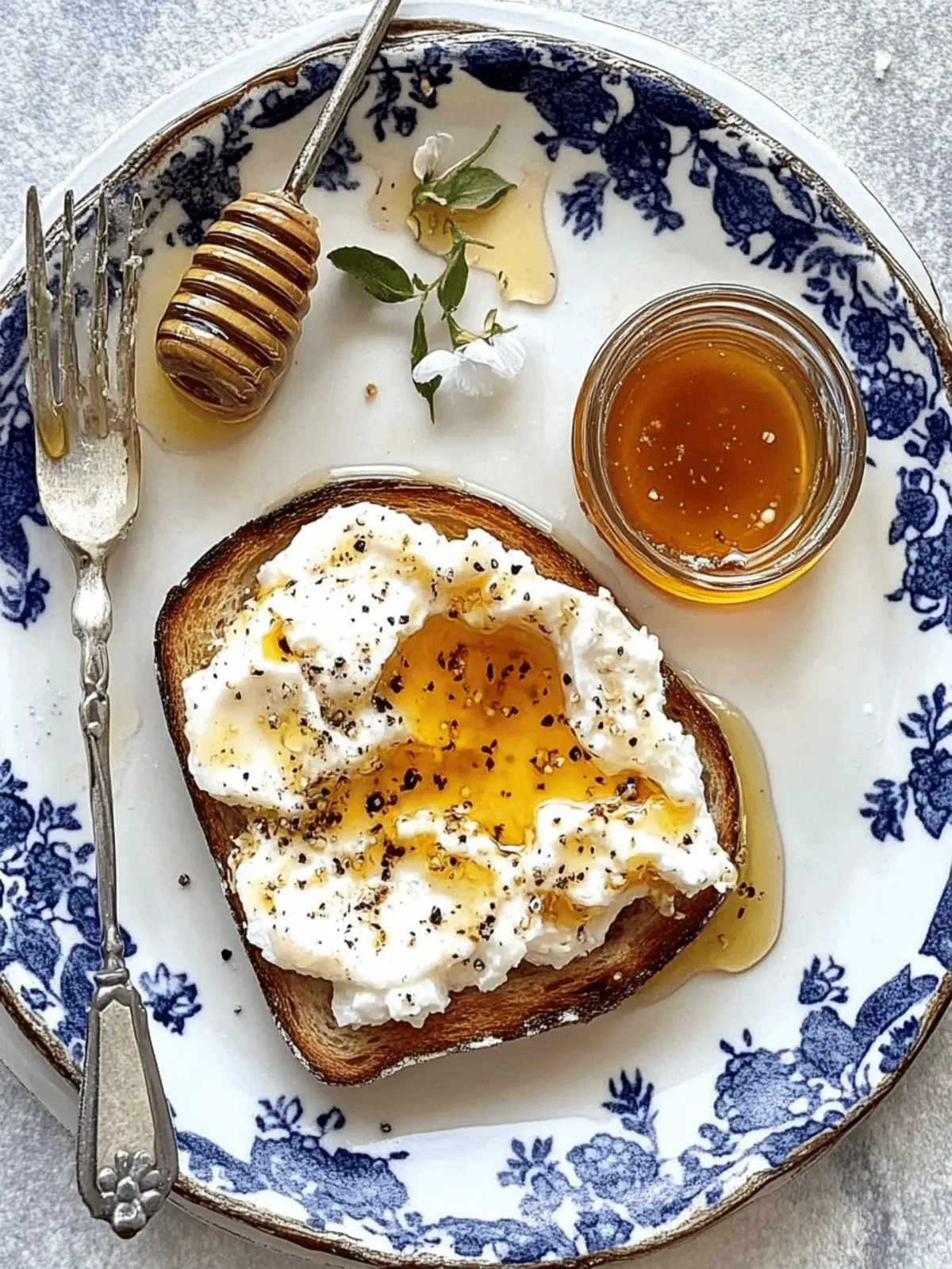 Burrata Toast with Hot Honey