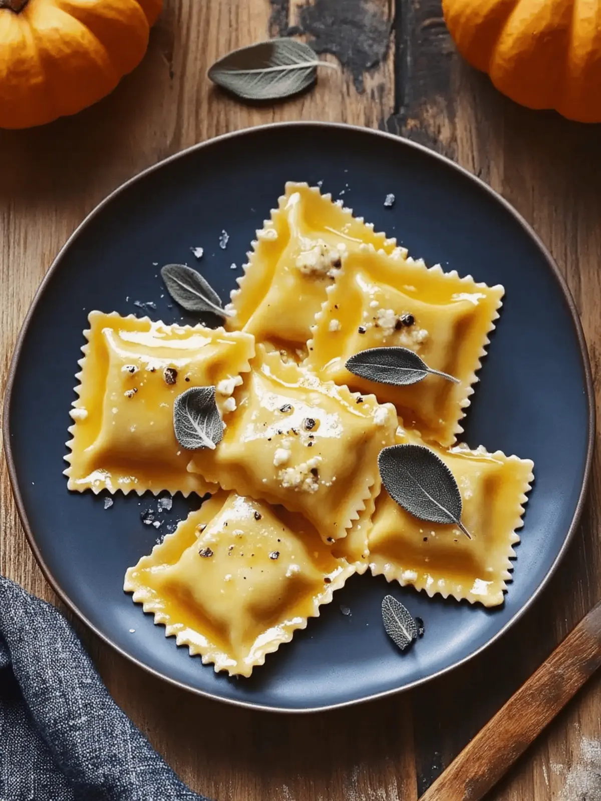 Pumpkin-Gorgonzola Ravioli