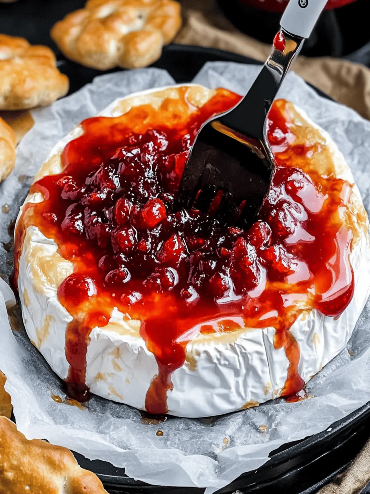 Halloween Bloody Baked Brie