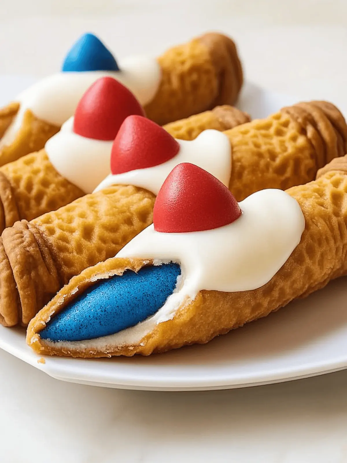 Red White and Blue Cannoli