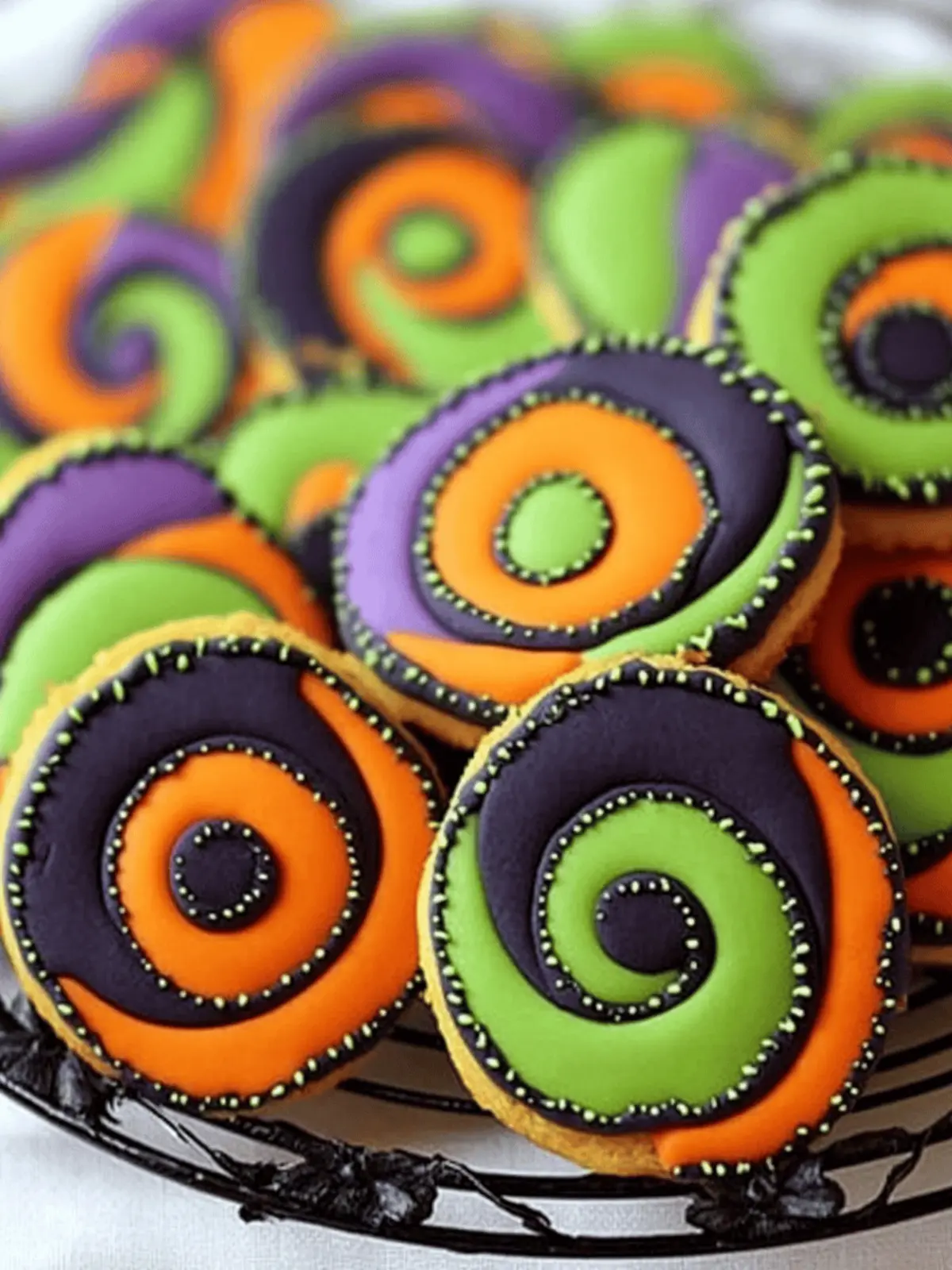 Halloween Pinwheel Sugar Cookies