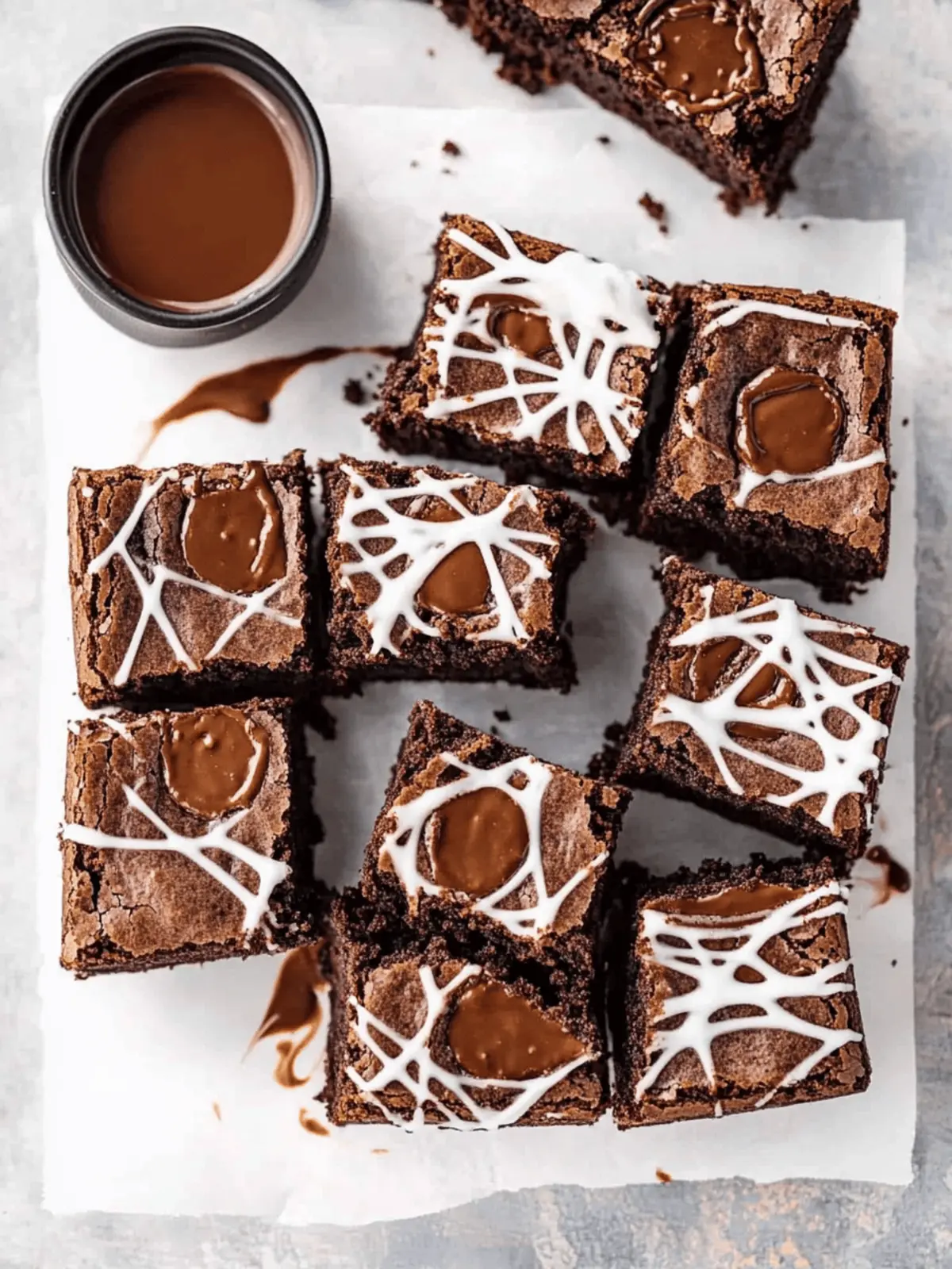 Spider Web Brownies