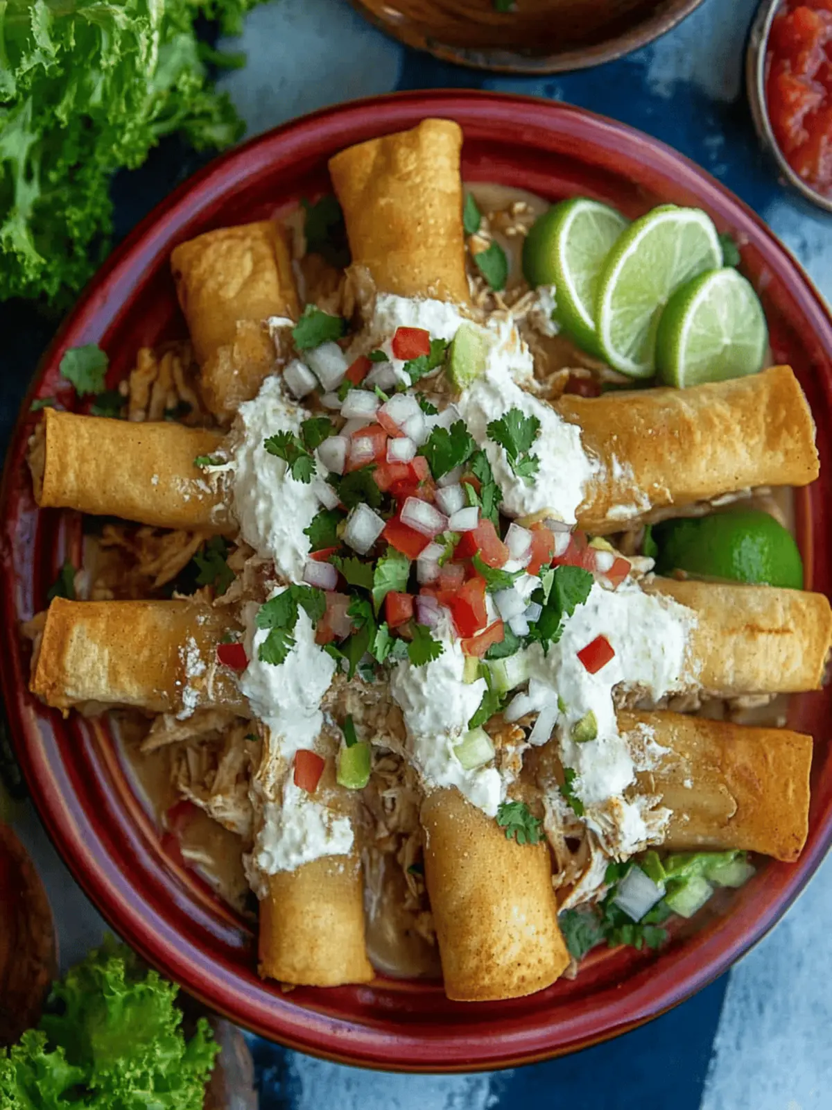 Chicken Flautas Mexicanas