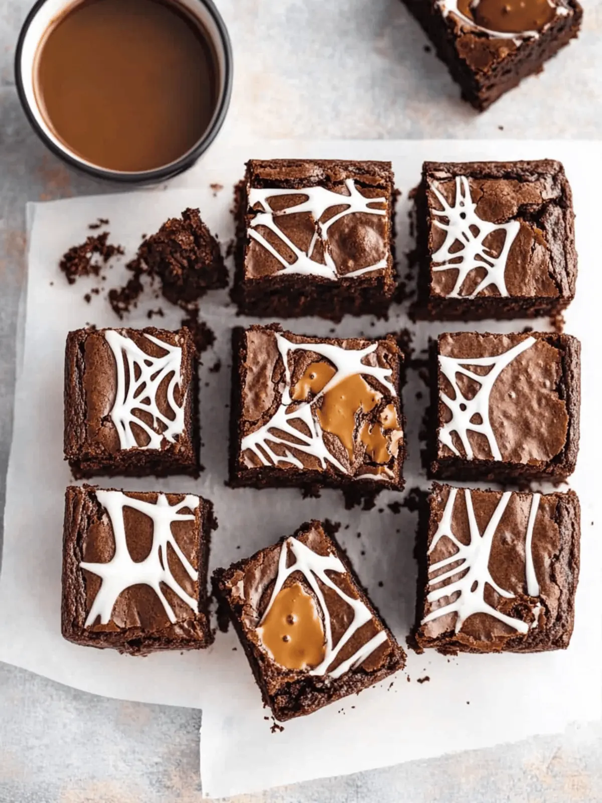 Spider Web Brownies