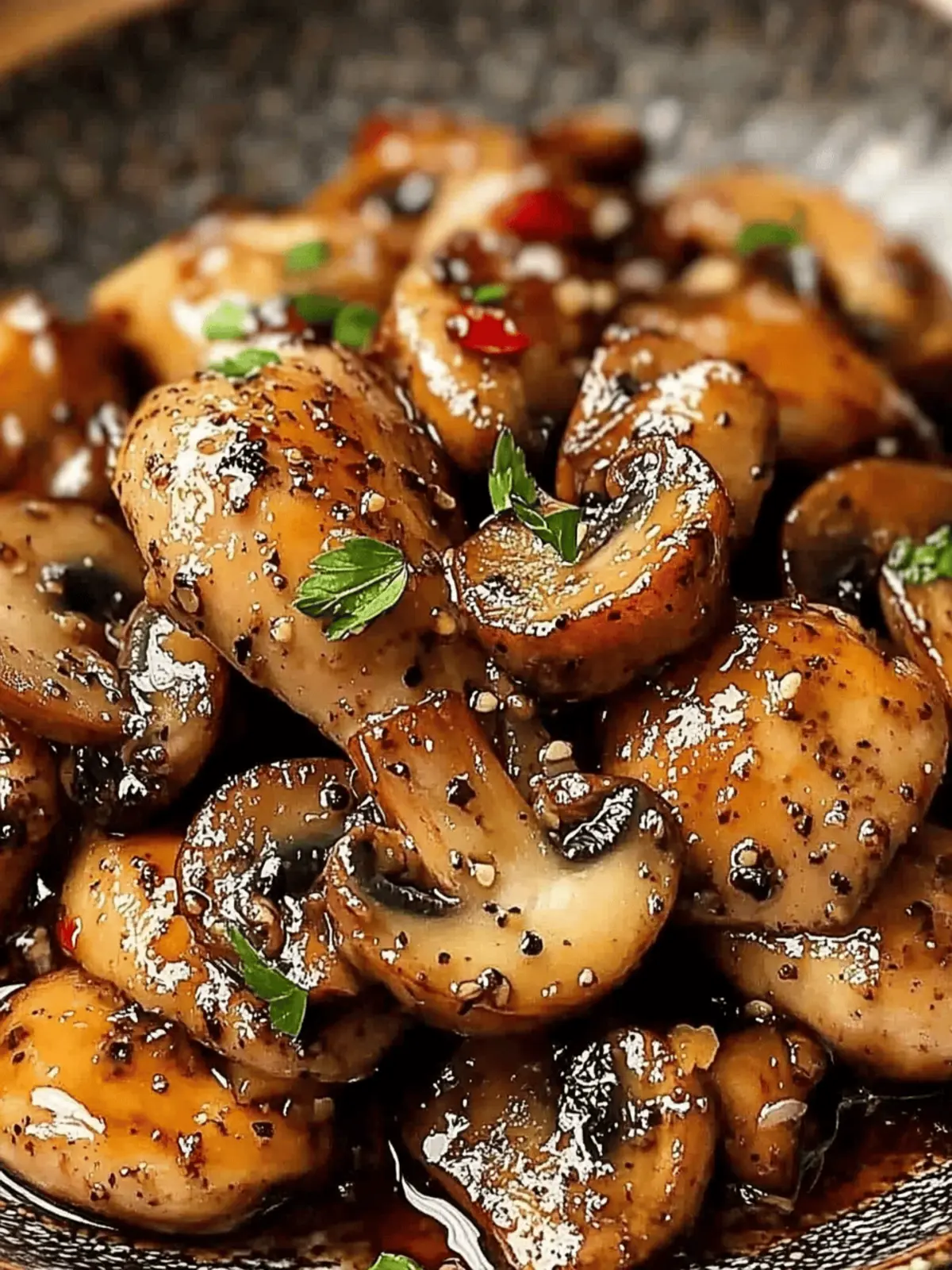 Black Pepper Chicken with Mushrooms