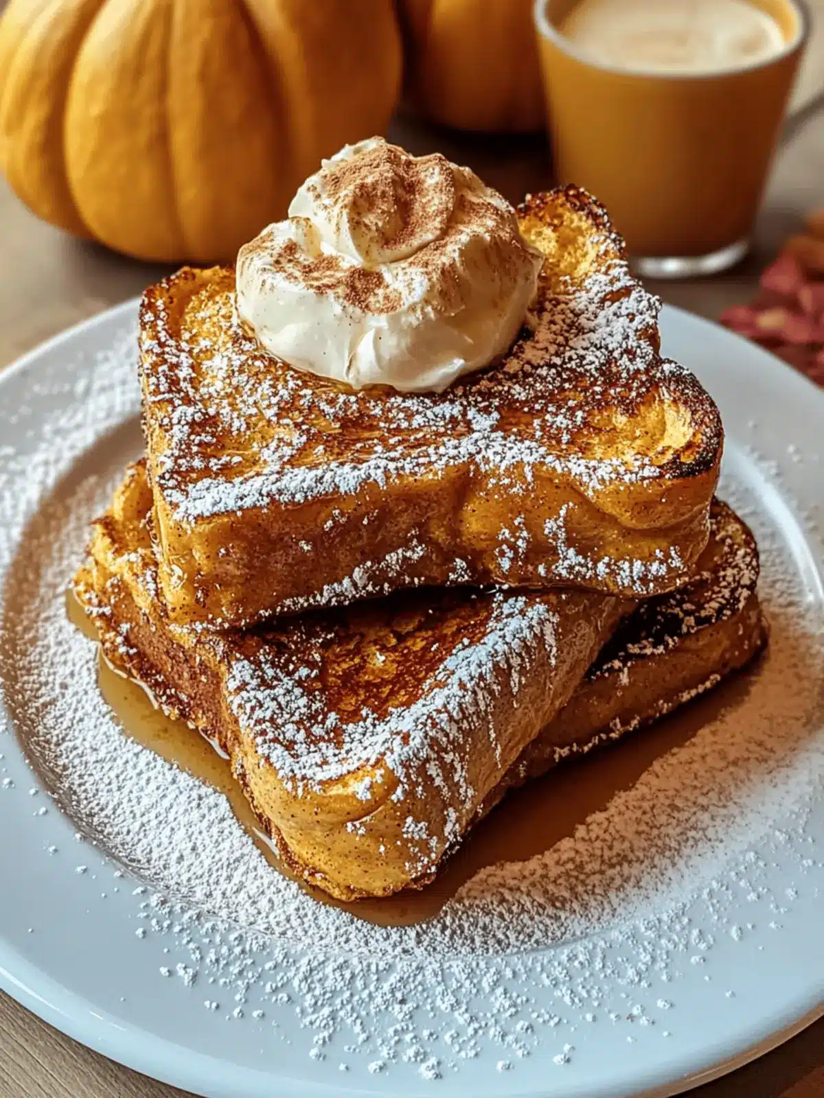 Pumpkin French Toast with Brown Sugar and Cinnamon Butter