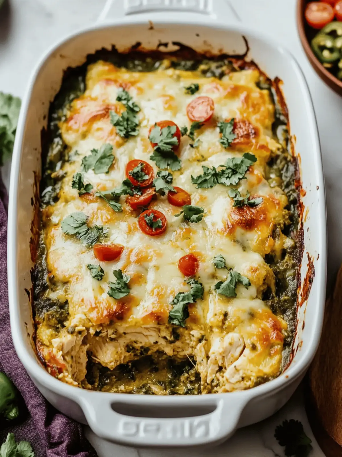 Delicious Salsa Verde Chicken Casserole
