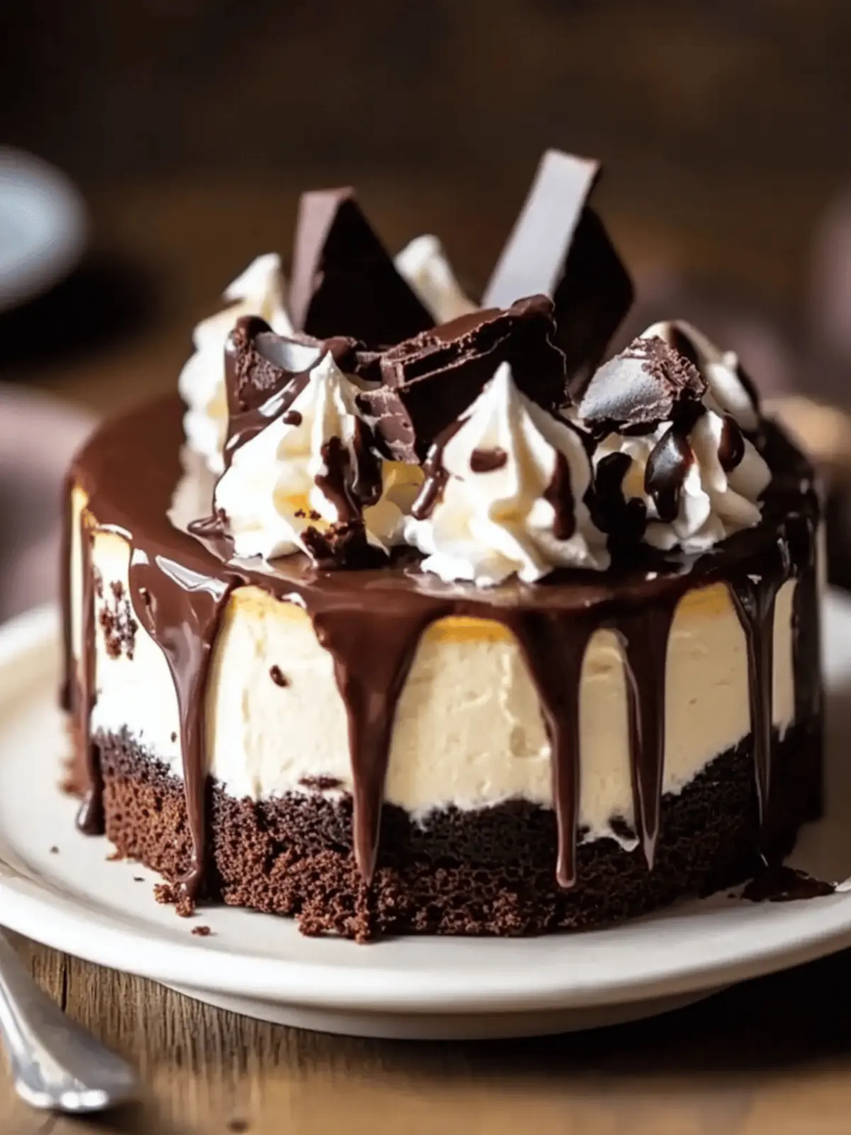 Hot Fudge Sundae Brownie Cheesecake