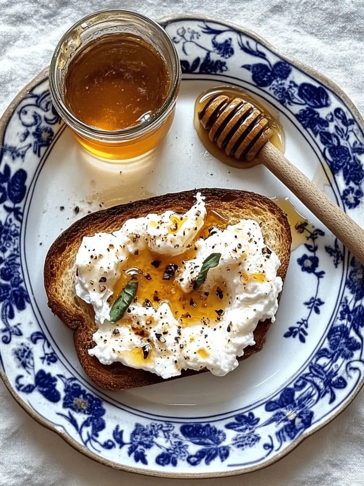 Burrata Toast with Hot Honey