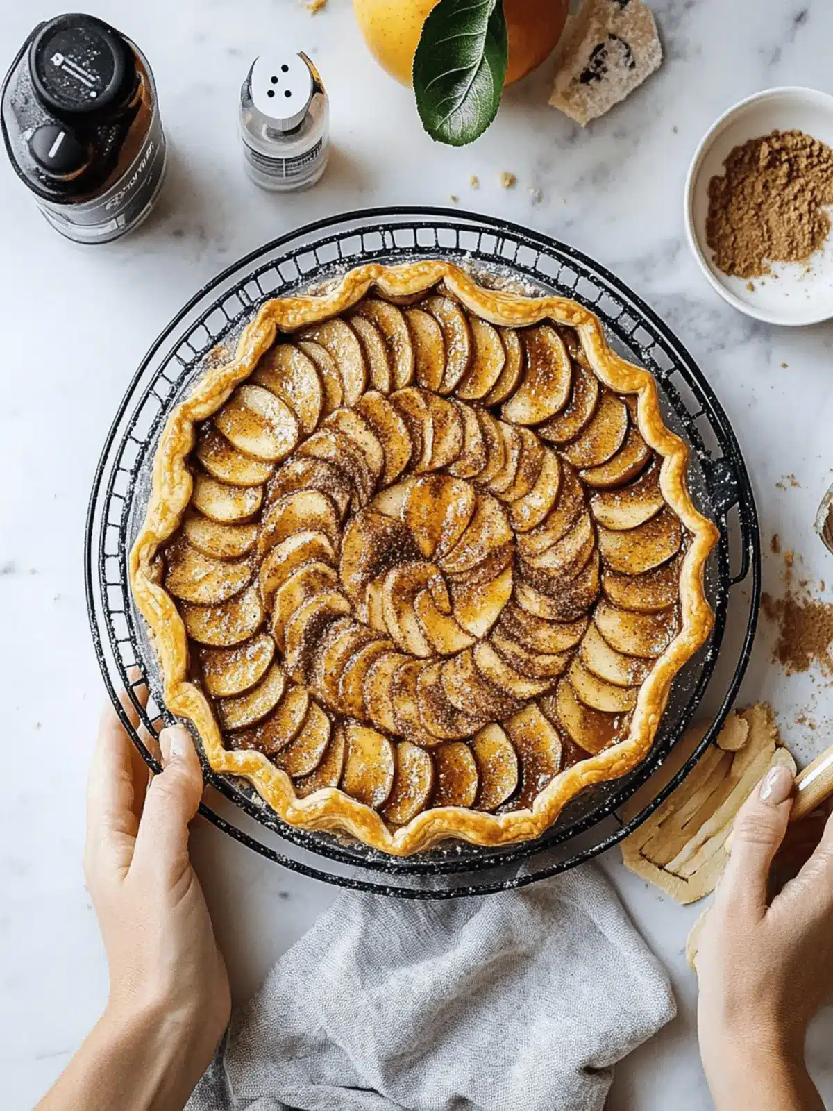Cinnamon Roll Apple Pie
