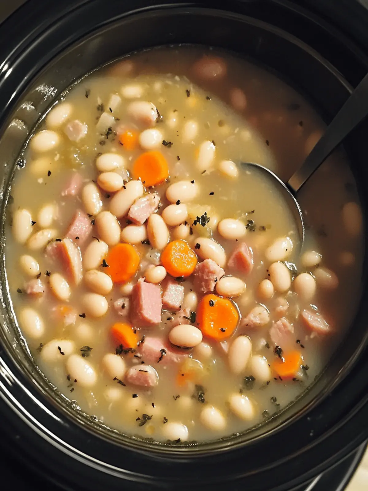Crockpot White Bean and Ham Soup