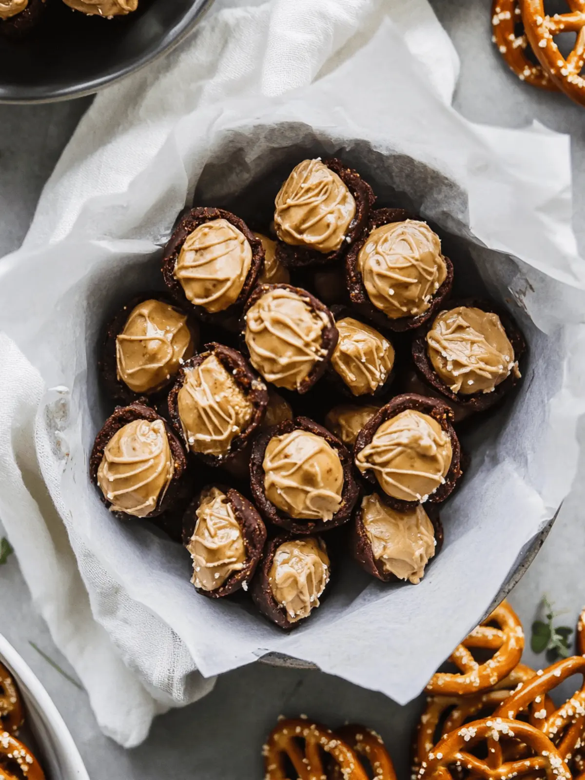 Healthy Peanut Butter Pretzel Bites