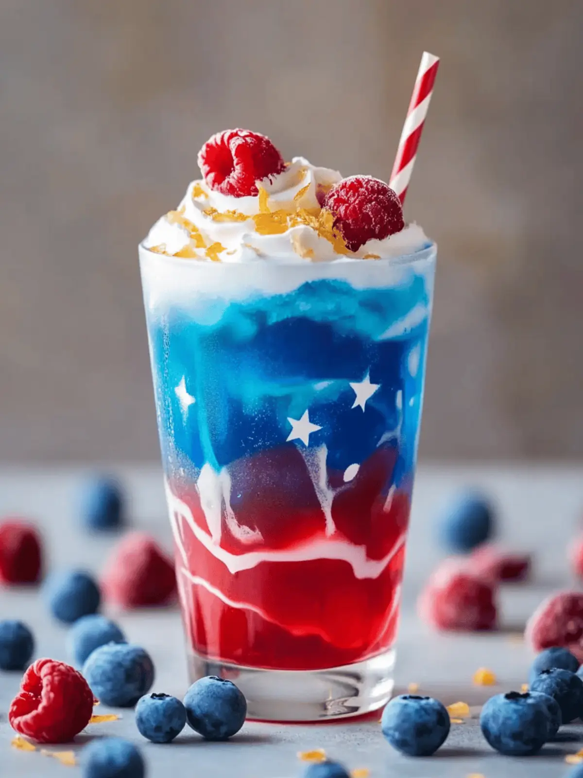 Red White and Blue Drink