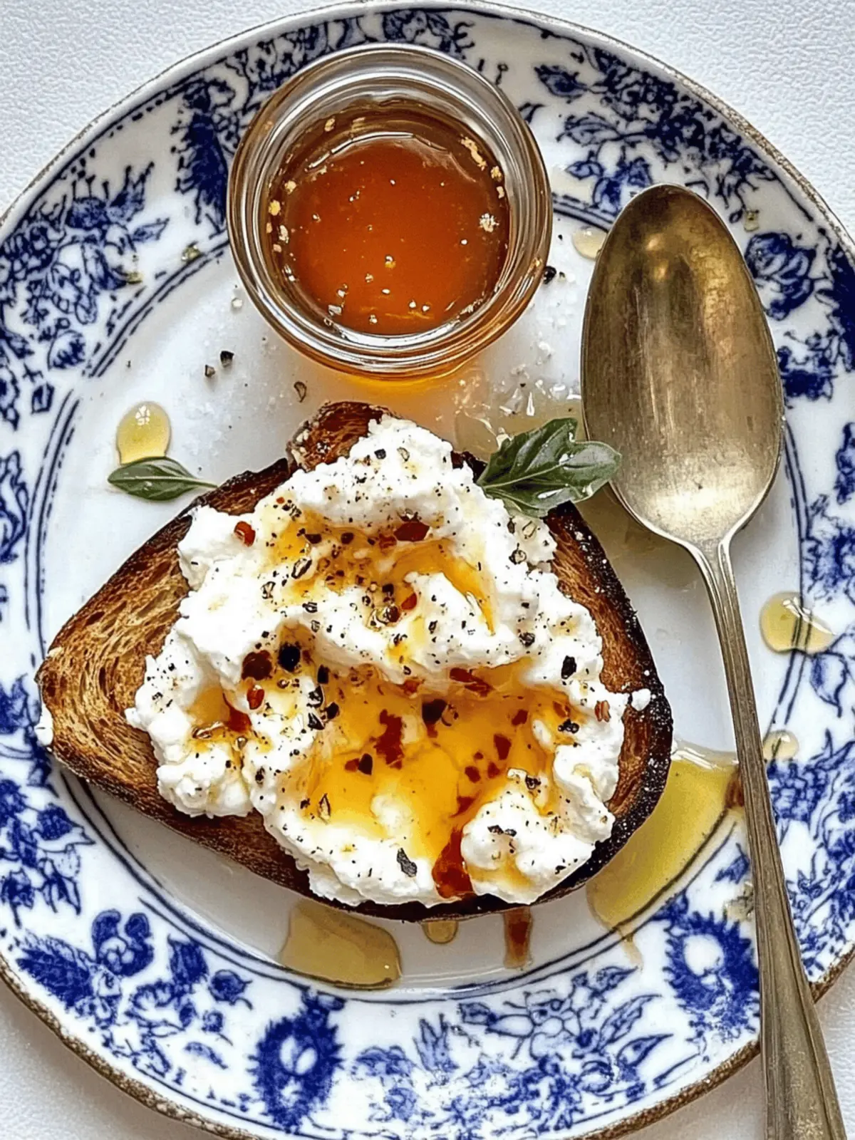 Burrata Toast with Hot Honey