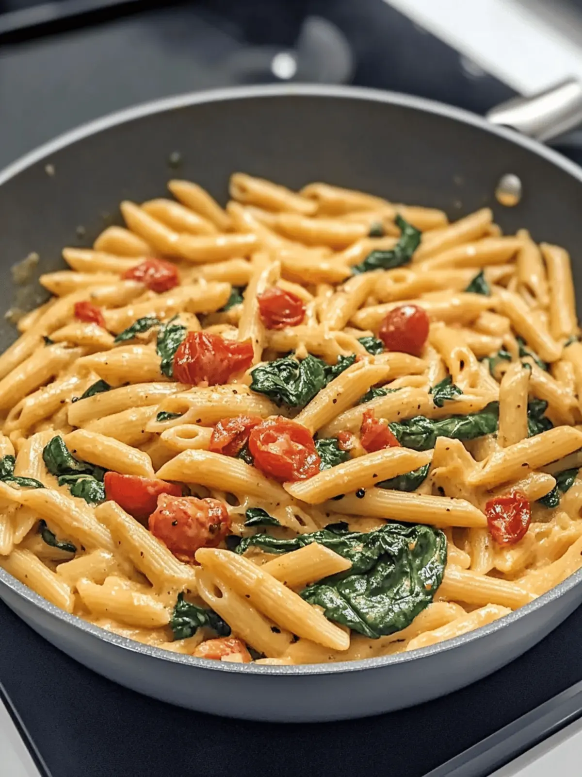 One-Pot Spinach Tomato Pasta