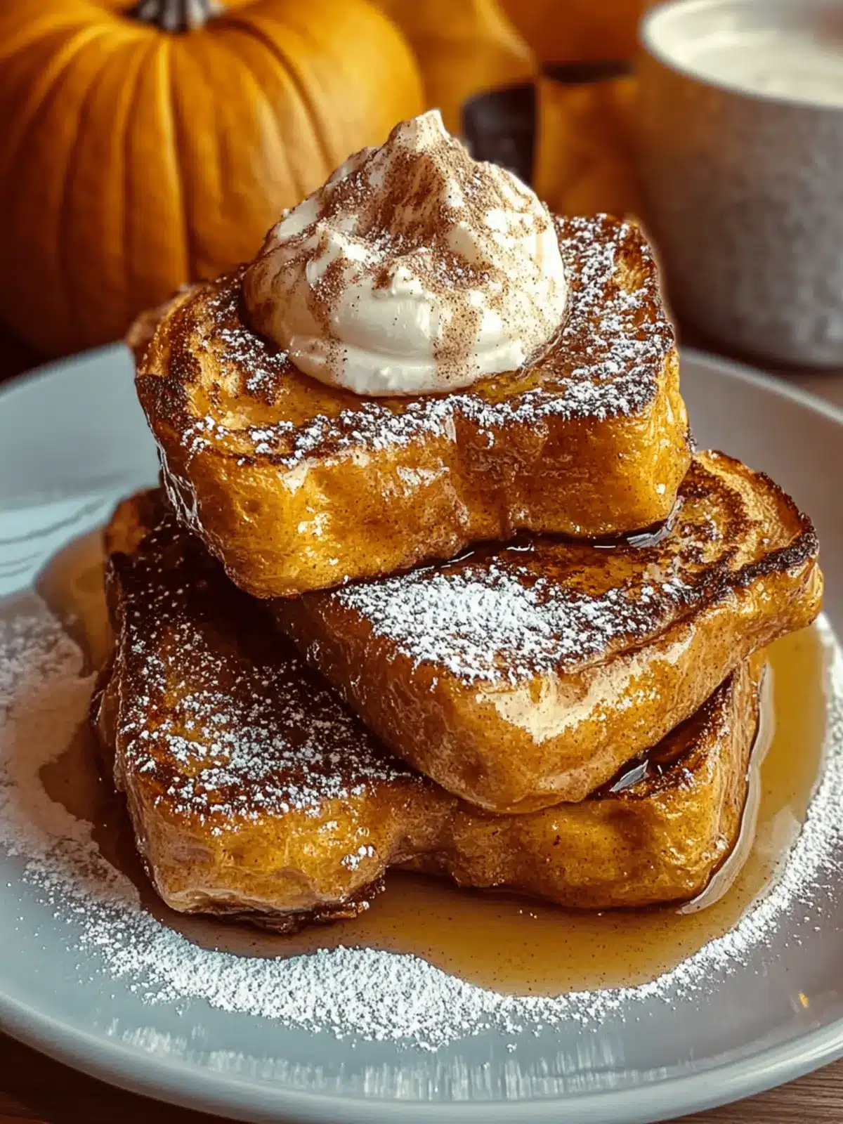 Pumpkin French Toast with Brown Sugar and Cinnamon Butter