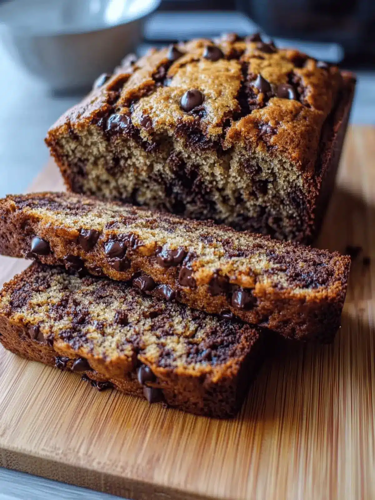 Air Fryer Chocolate Banana Bread