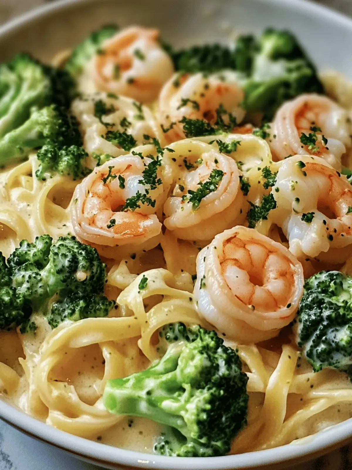 Broccoli Shrimp Alfredo