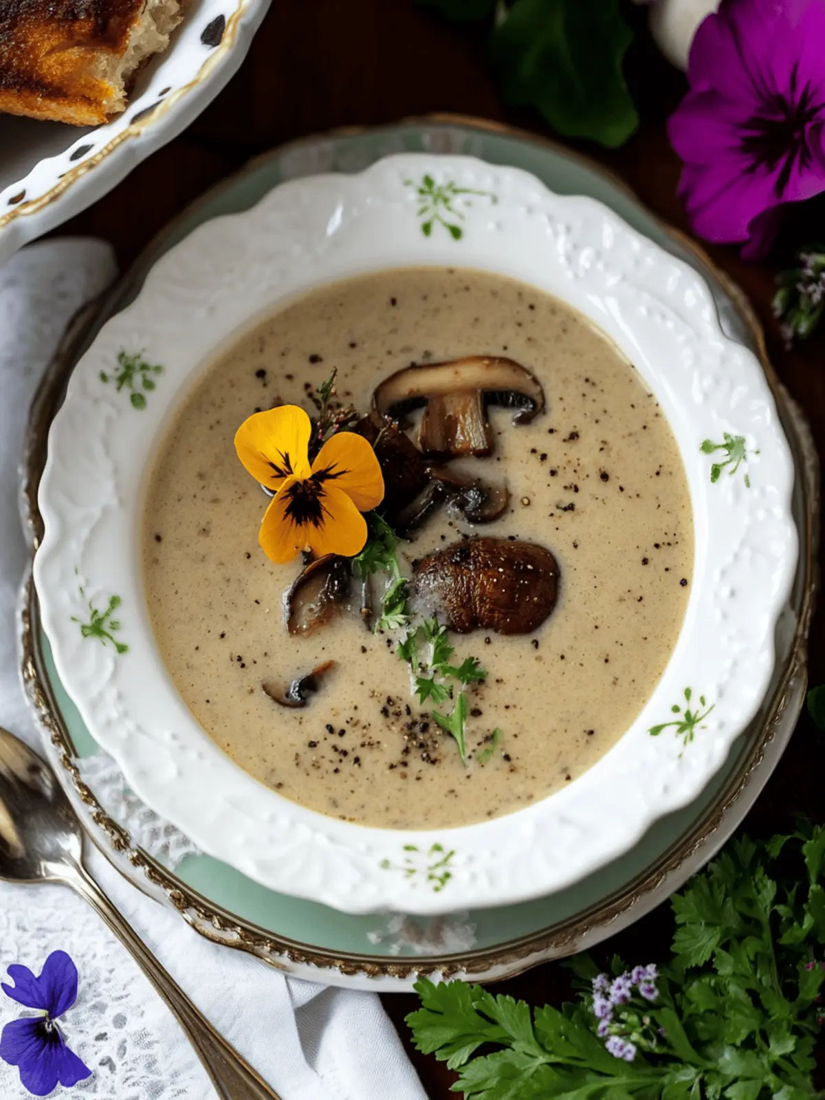 Wild Cream of Mushroom Soup