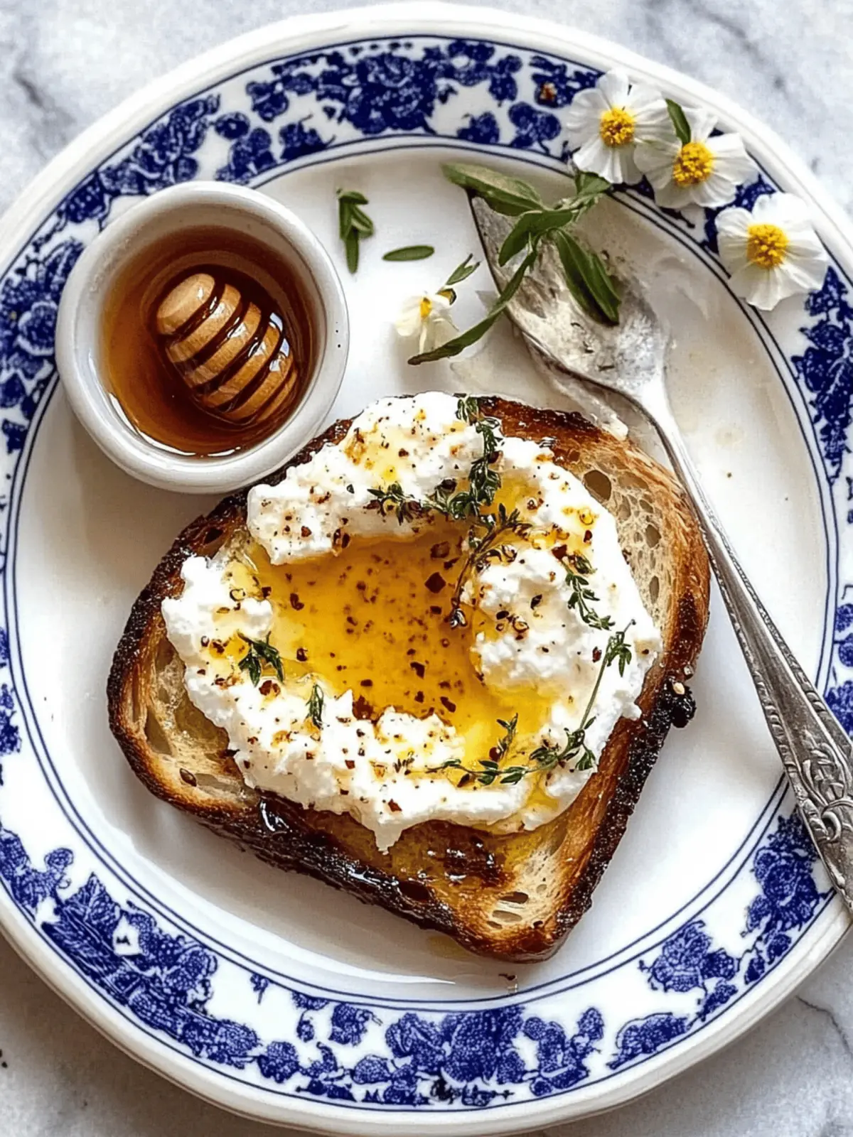 Burrata Toast with Hot Honey