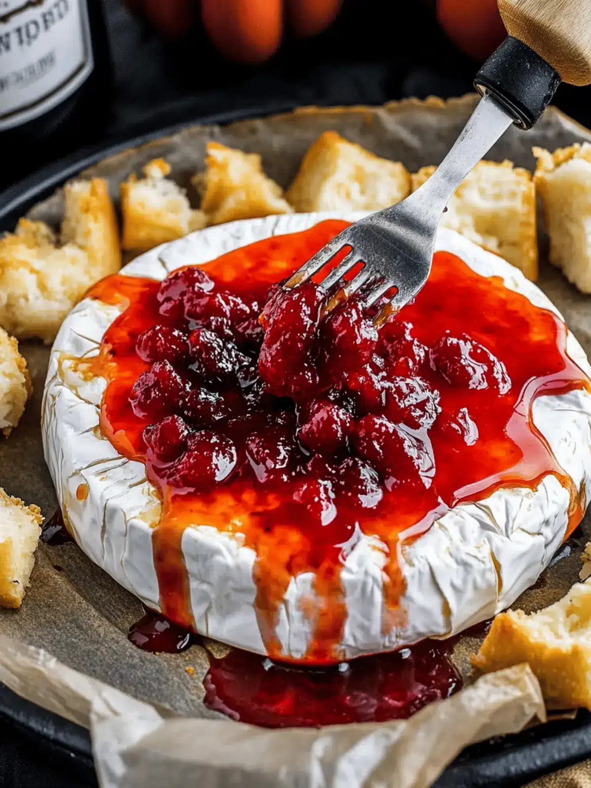 Halloween Bloody Baked Brie