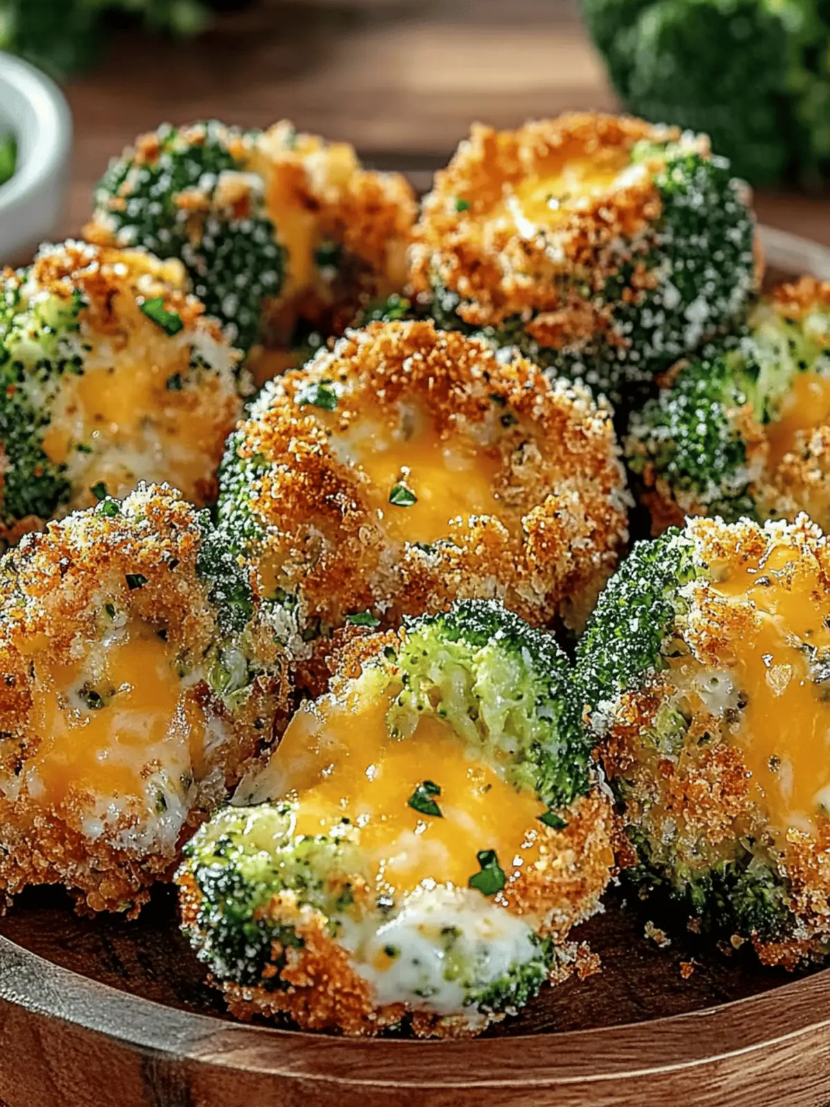 Crispy Air Fryer Broccoli Cheddar Poppers