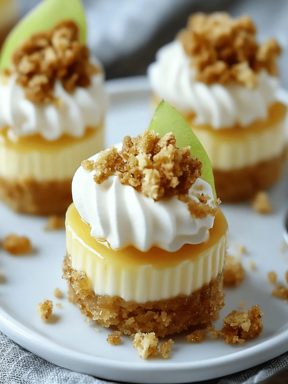 Apple Crisp Mini Cheesecakes