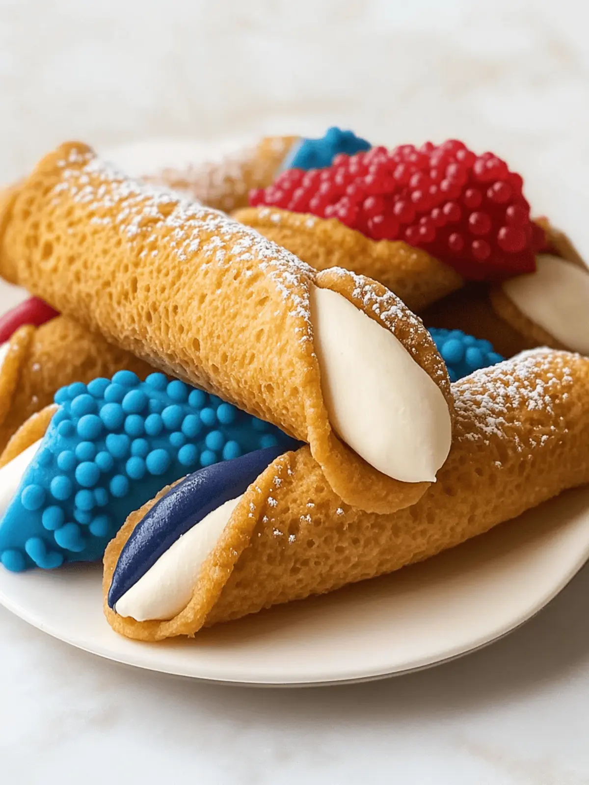 Red White and Blue Cannoli