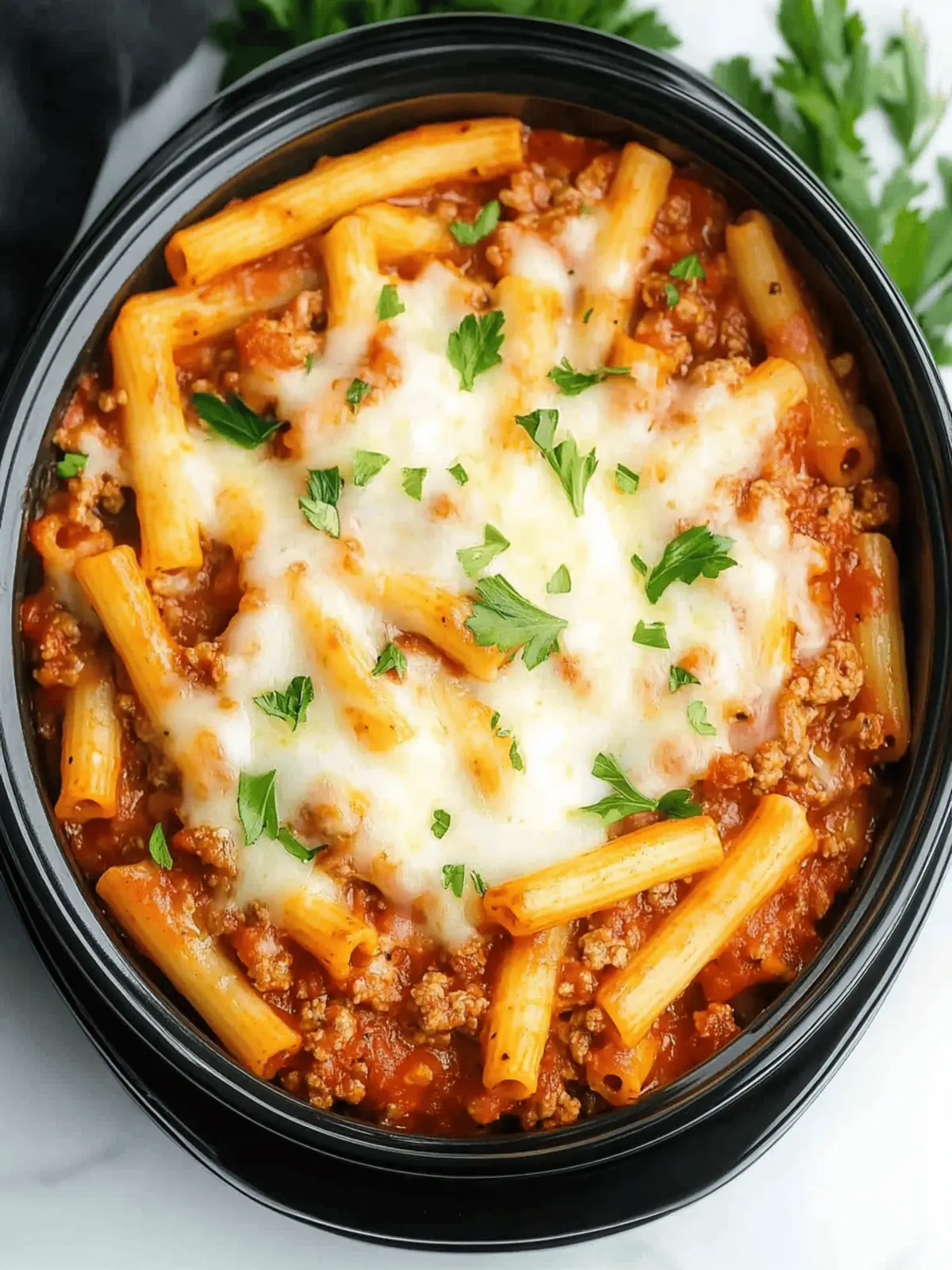 Slow Cooker Baked Ziti