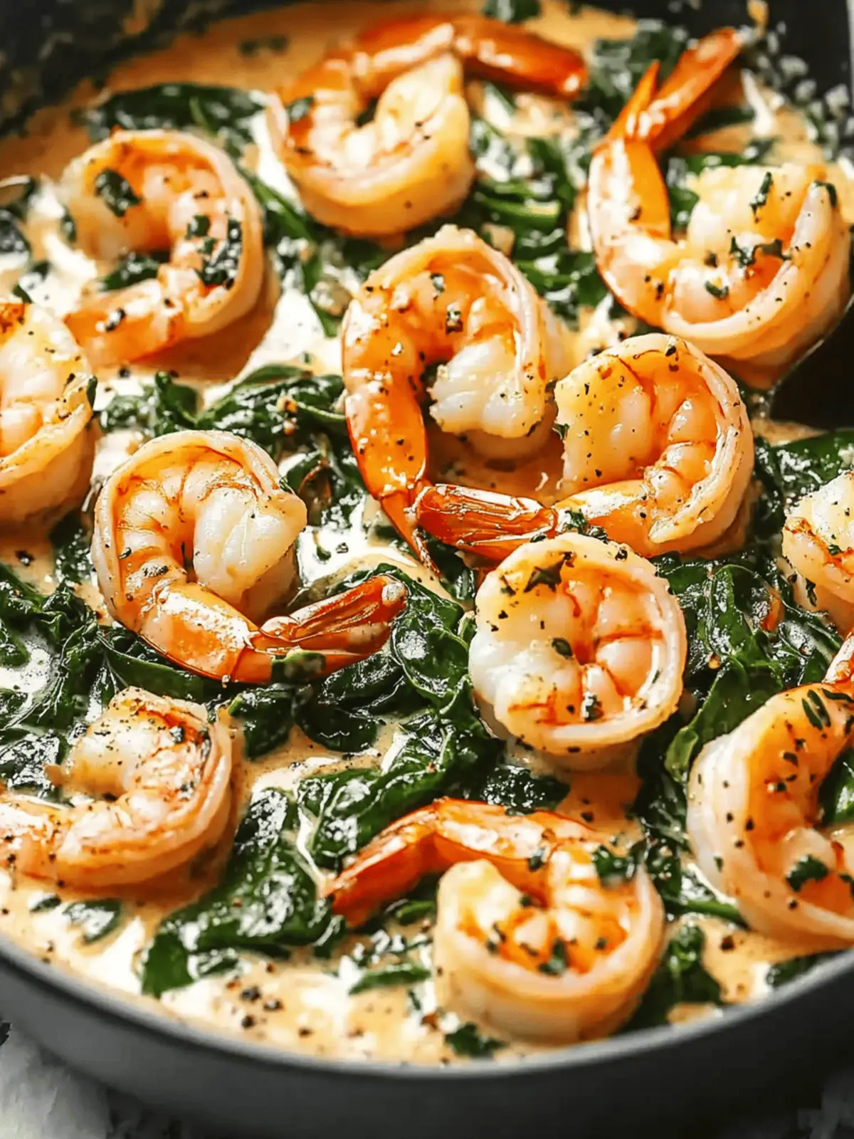 Creamy Garlic Spinach Shrimp