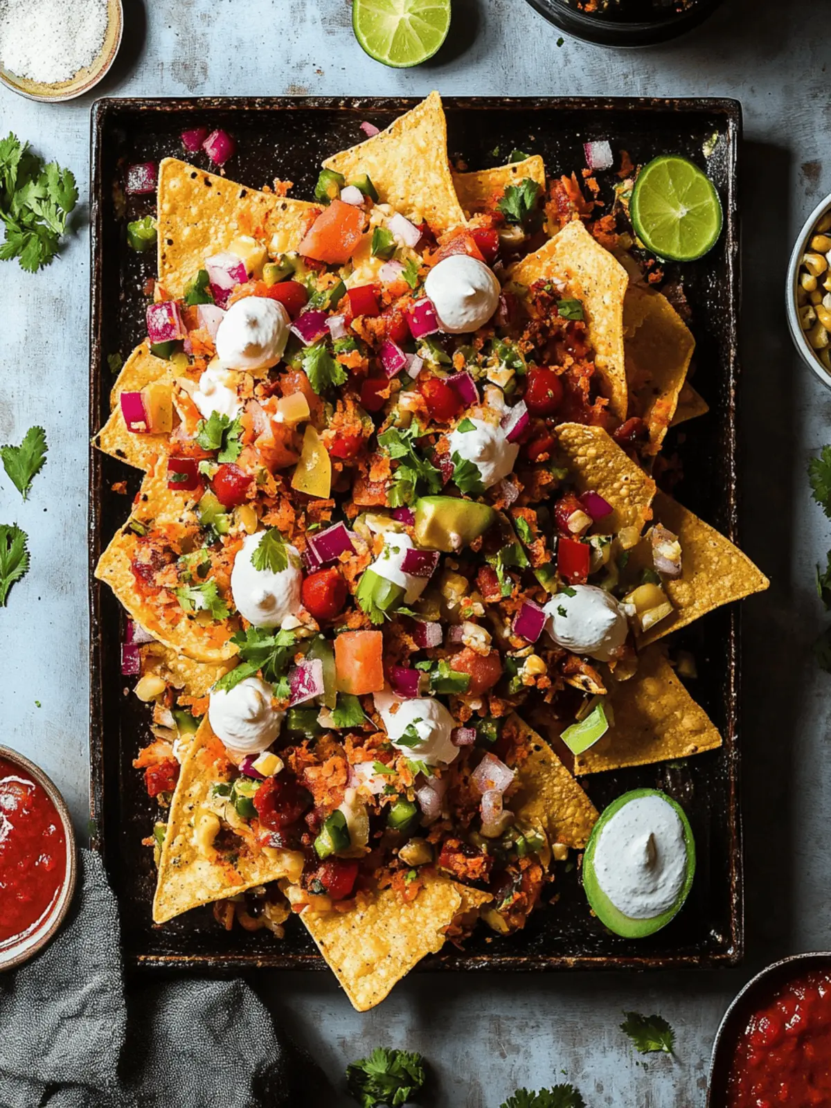 Indian Cheesy Nachos Chaat