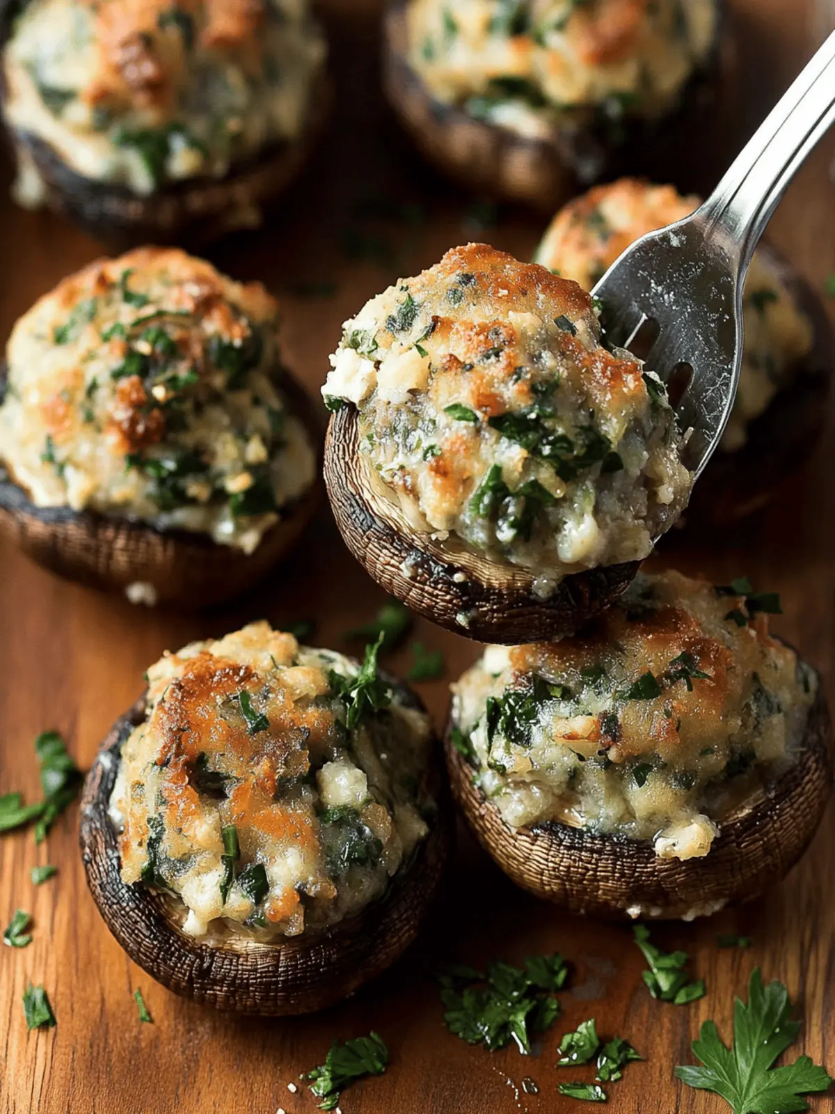 Vegetarian Stuffed Mushrooms