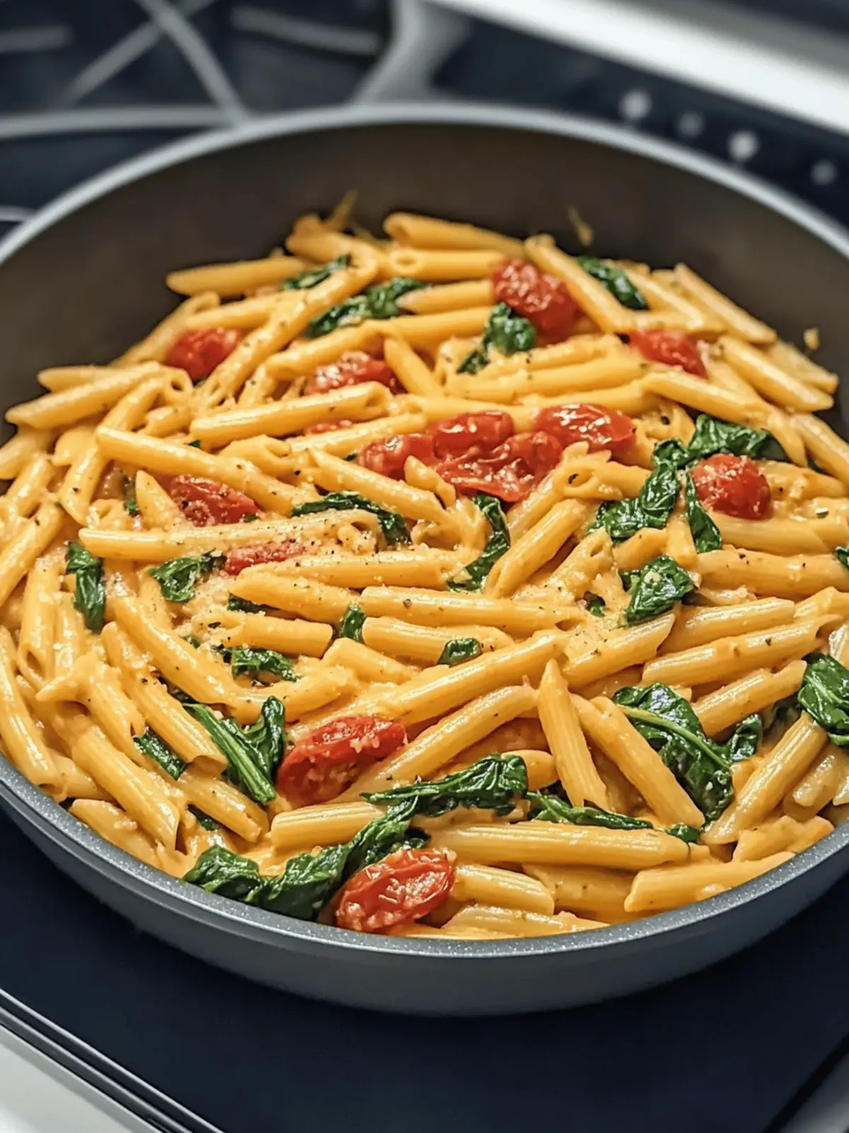 One-Pot Spinach Tomato Pasta