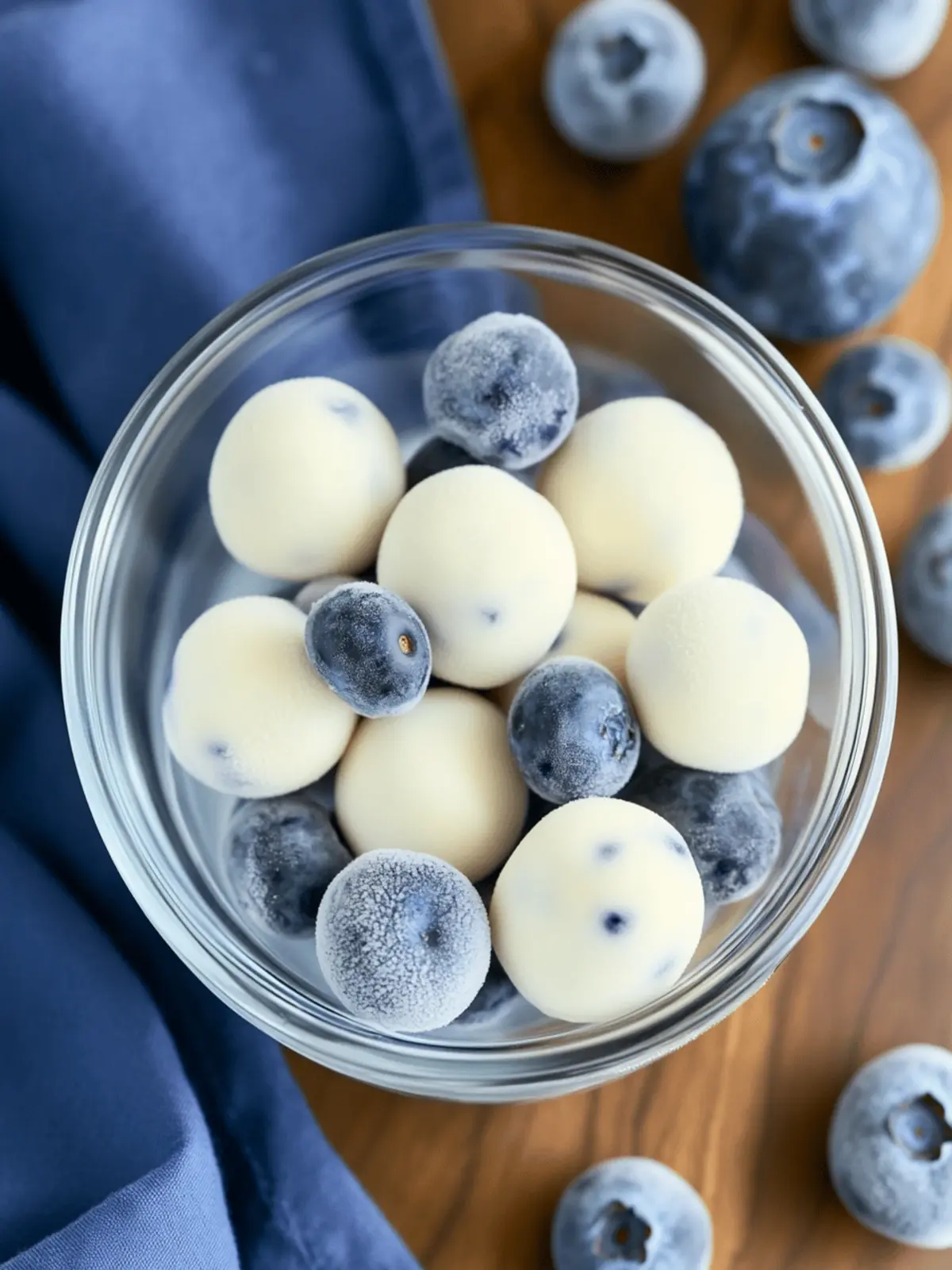 Frozen Greek Yogurt Blueberry Bites