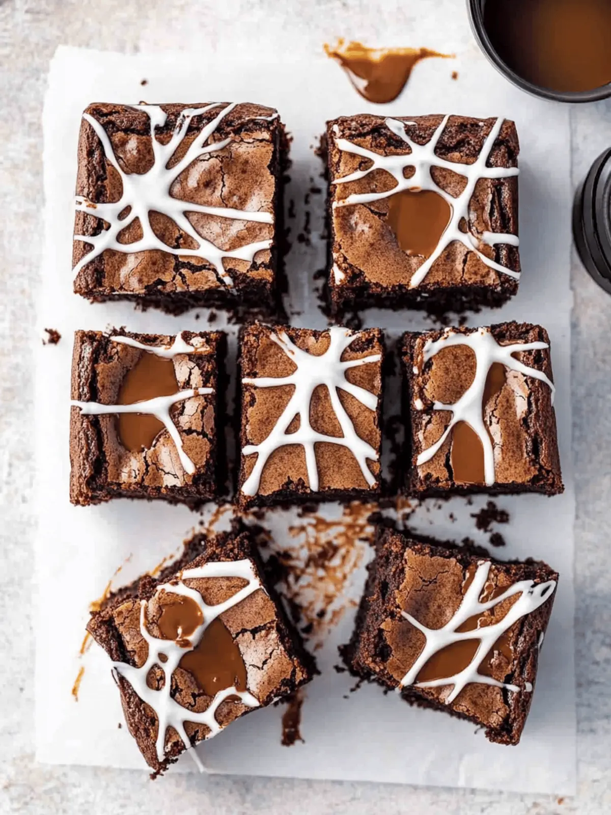 Spider Web Brownies