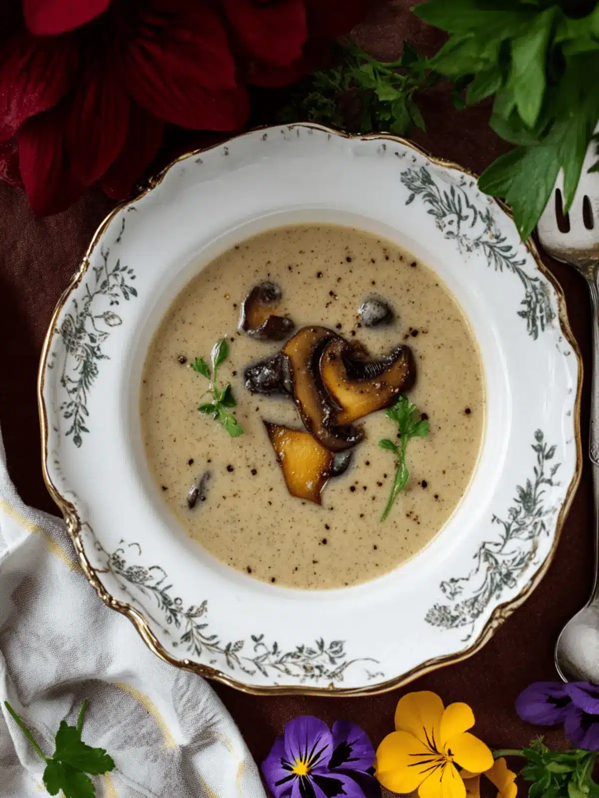 Wild Cream of Mushroom Soup