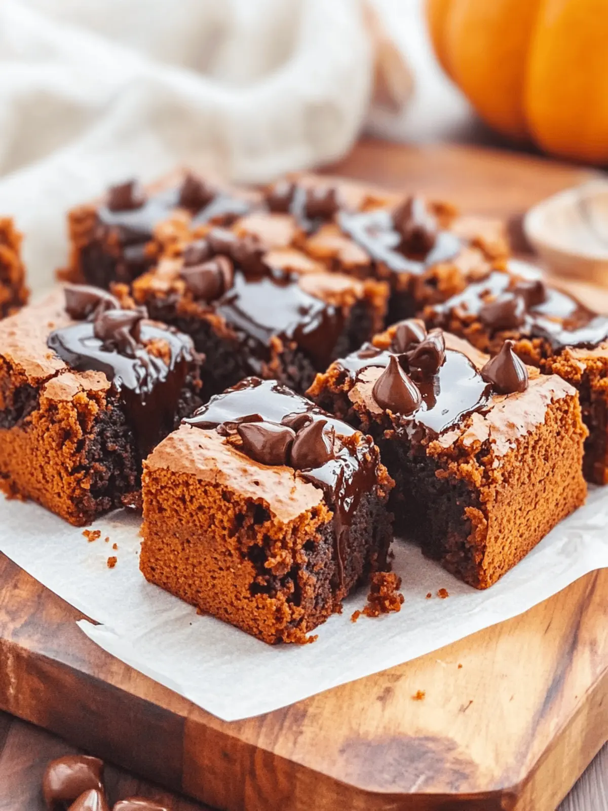 Chocolate Pumpkin Brownies
