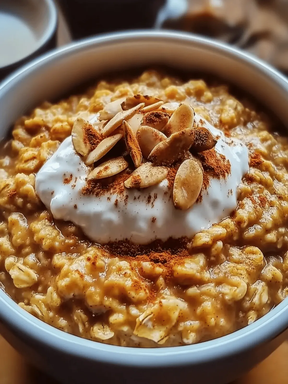 Warm Spiced Pumpkin Oatmeal