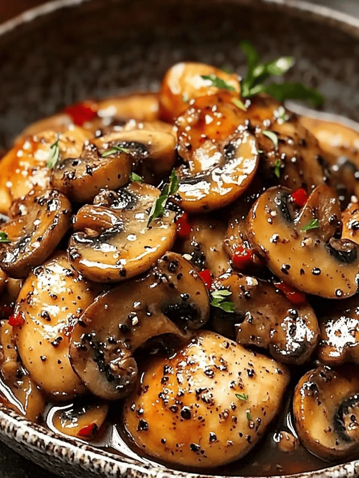 Black Pepper Chicken with Mushrooms