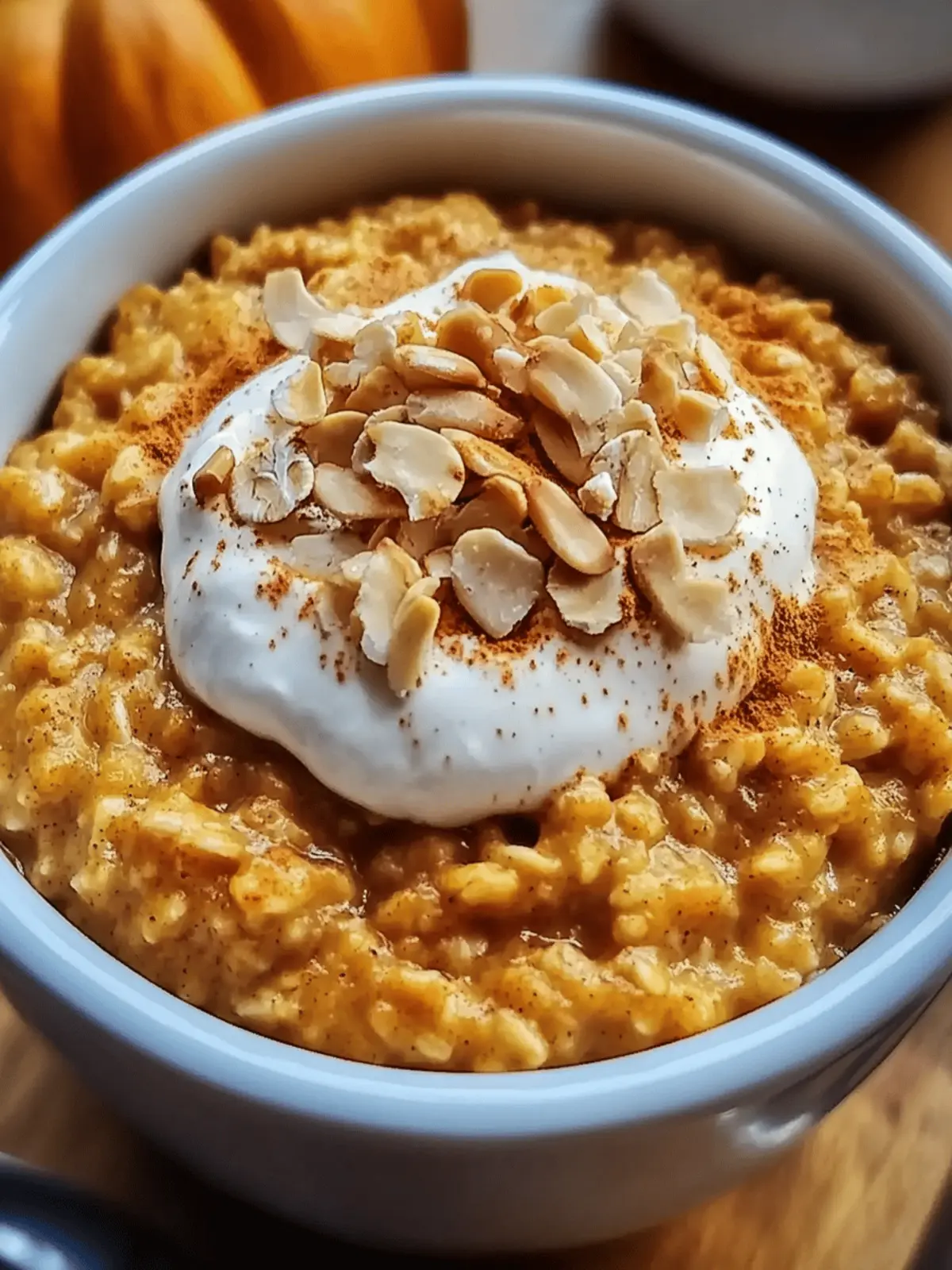 Warm Spiced Pumpkin Oatmeal