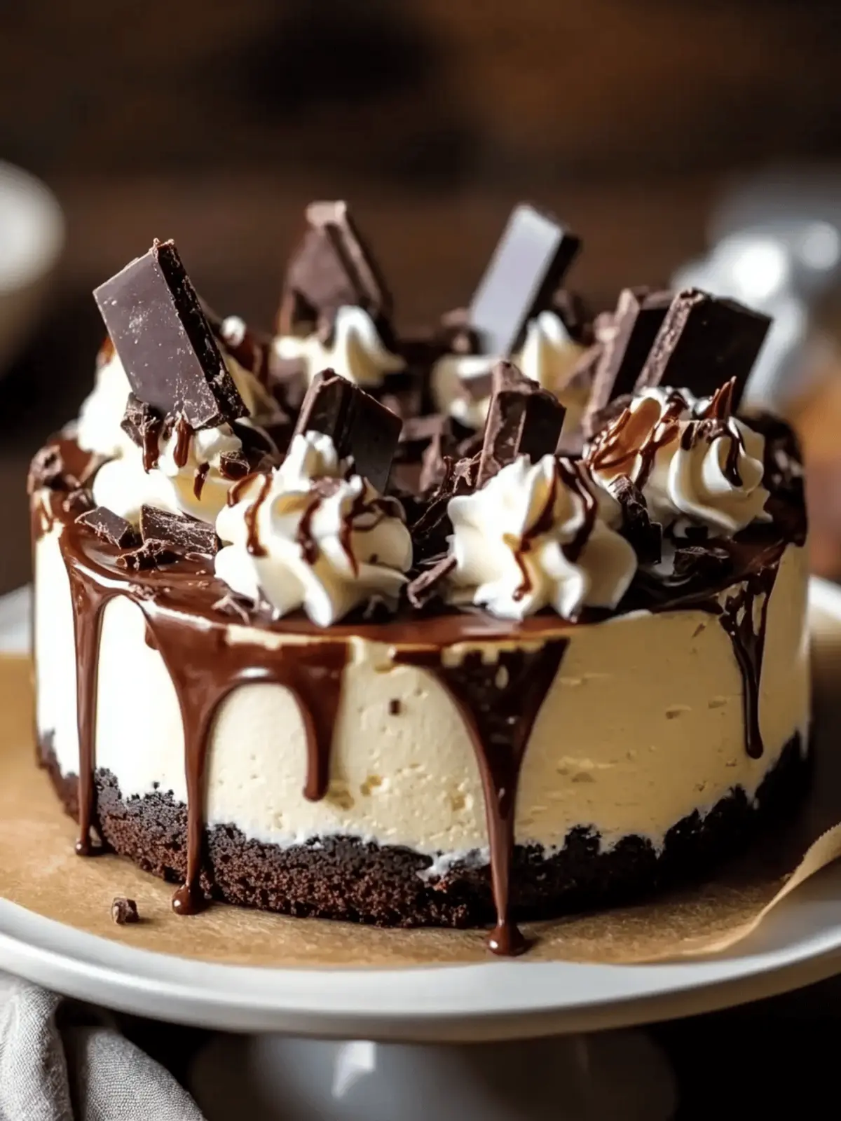 Hot Fudge Sundae Brownie Cheesecake