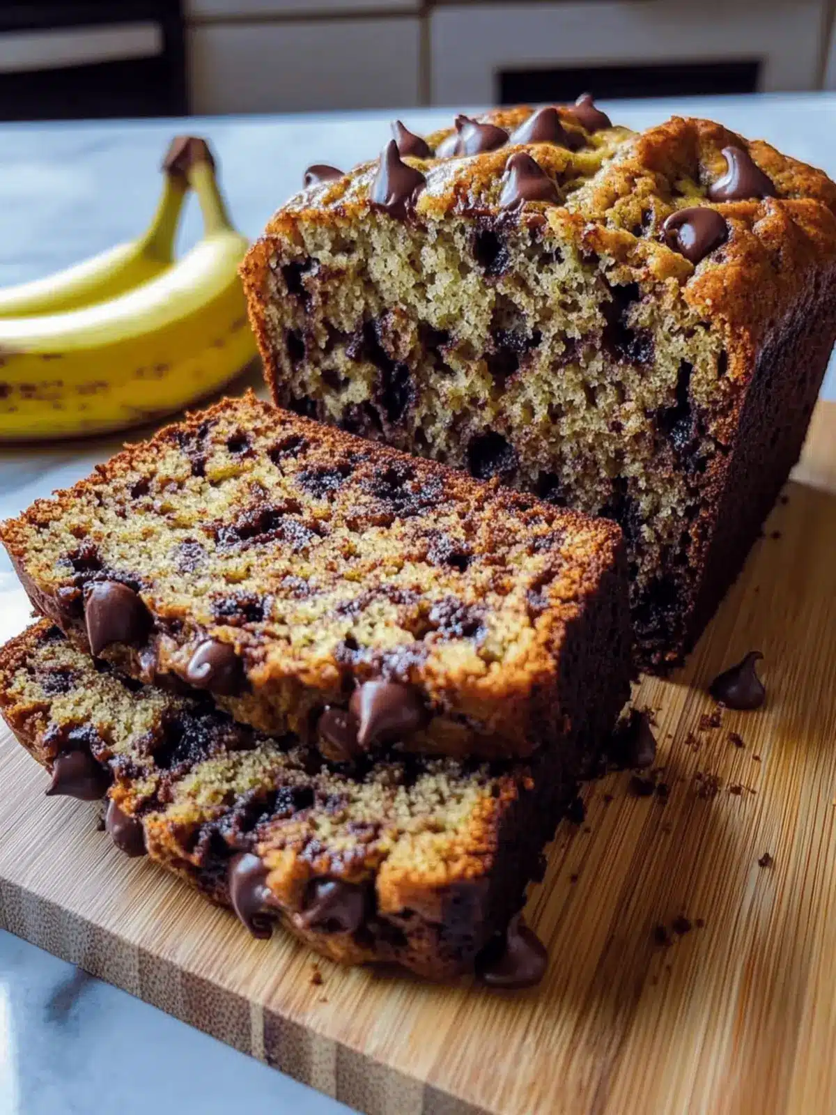 Air Fryer Chocolate Banana Bread